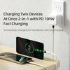 ROCK G20 2 in 1 5A USB-C/Type-C to USB-C/Type-C+8 Pin Transparent Fast Charging Data Cable, Length: 1.5m(Beige)