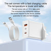 Yesido YC89 65W Type-C, USB, 8 Pin Reverse GaN Fast Charger with Type-C to 8 Pin Cable(UK Plug)
