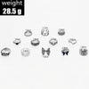 12pcs/set Dazzling Color Gemstone Butterfly Frog Heart Ring(SKU5718)