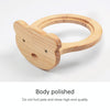 Adjustable Hanging Pet Bowl - Bear Design, Porcelain, Pine Wood