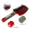 Hair Scalp Massage Comb Hairbrush Bristle Nylon Women Curly Detangle Hair Brush for Salon Hairdressing Styling Tool(Red)
