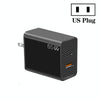GaN PD48W Type-C PD3.0 + USB3.0 Fast Charger US Plug(Black)