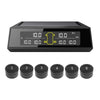 Car Solar Wireless Tire Pressure Monitoring System TPMS 6 External Sensors for 6-wheel Truck Bus