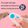 Pet Nail Clippers with LED Light, Blue - Cat & Dog Nail Trimmer