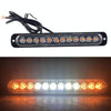DC12V-24V / 36W Car Truck Emergency Strobe Flash Warning Light 12LEDs Long Ultra-thin Side Lights(Yellow + White + Yellow)