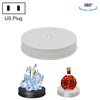 30cm Electric Rotating Turntable Display Stand  LED Light Video Shooting Props Turntable, Power Plug:110V US Plug(White)