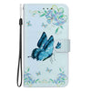 For Samsung Galaxy A26 5G Crystal Texture Colored Drawing Leather Phone Case(Blue Pansies)