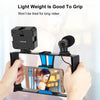 PULUZ 4 in 1 Vlogging Live Broadcast LED Selfie Fill Light Smartphone Video Rig Kits with Microphone + Tripod Mount + Cold Shoe Tripod Head for iPhone, Galaxy, Huawei, Xiaomi, HTC, LG, Google, and Other Smartphones (Blue)