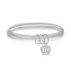 Women Closed Solid Three Rings Bracelet, Size: Z104  56mm