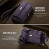 For Samsung Galaxy A14 CaseMe C39 RFID Blocking Zipper Wallet Leather Phone Case with Crossbody Strap(Purple)