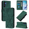 For Samsung Galaxy A26 5G Global Crossbody 3D Embossed Flip Leather Phone Case(Green)
