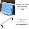 No-Punch Stainless Steel Over Door Towel Rack Cabinet Door Rag Hanging Holder, Length: 36.5cm Silver