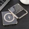 For Samsung Galaxy Z Flip4 6D Glossy Electroplated PC MagSafe Phone Case(Titanium Gray)