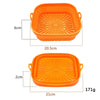 Air Fryer Grill Mat High Temperature Resistant Silicone Baking Tray, Specification: Square Orange