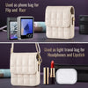 For Samsung Galaxy Z Flip6 BFB04 Plaid Crossbody Fold Phone Bag(Beige)