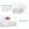 Lotus Ceramic Nano Spray Hydrating Aroma Humidifier Air Purifier(Green Flower + White Body Ceramic)