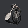 2pcs Simulated Badminton Metal Key Chain Arena Club Gift(Small)