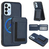 For Samsung Galaxy A33 5G CX01 Detachable Magsafe Magnetic Card Bag Phone Case(Dark Blue)