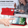 For iPhone 11 Tulips Embossed Leather Phone Case with Lanyard(Red)