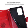 For Xiaomi Redmi 12C/11A 4G Global/Poco C55 Rose Embossed Flip PU Leather Phone Case(Red)