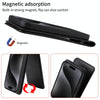 For iPhone 15 Magnetic Vertical Flip Leather Phone Case(Black)