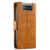 For Asus Zenfone 8 Flip CaseNeo Business Splicing Dual Magnetic Buckle Horizontal Flip PU Leather Case with Holder & Card Slots & Wallet(Khaki)
