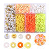 6 Grids / Box Soft Pottery Beading Set DIY Bracelet Necklace Making(Orange)