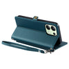 For Redmi Note 13 4G Global Wallet Multi-card Slot Leather Phone Case with Lanyard(Green)
