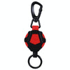 Telescopic High Resilience Steel Wire Rope Metal Anti-theft Buckle(Quick Release Ring Black Red)