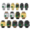 BINBOND B3332 Square Multifunctional Sports Quartz Waterproof Watch(Brown Leather-Full-gold-Gold)