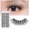 10 Pairs 3D Cat Eye False Eyelashes Naturally Thick And Fluffy Eyelashes(Y600)