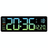 5526 LED Digital Display Electronic Wall Clock Multifunctional Countdown Alarm Clock(B Green)