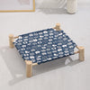 Washable Cat Bed, Small Blue, 47x52cm, Removable Nest