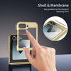 For Samsung Galaxy Z Flip5 Integrated AG Frosted Vacuum Plating Phone Case(Gold)