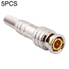 5x BNC Male to Female Adapter Connector, RG6, 50/75 Ohm, Gold Plated