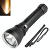 XHP70.2  Diving Flashlight 3000 Lumens IPX8 Waterproof Underwater 80m 5000mAh x 2 Yellow Light