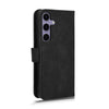 For Samsung Galaxy S25+ 5G Skin Feel Magnetic Flip Leather Phone Case(Black)