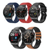 E300 1.32 Inch Screen Leather Watch Strap Smart Health Watch Supports Body Temperature Monitoring, ECG monitoring blood pressure(Brown)