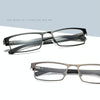 Simple Matel Frame Reading Glasses Hyperopia Eyeglasses +4.00D(Matte Black)