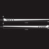 2 PCS/Set D-854 Stripe Pattern Car Modified Decorative Sticker(White)