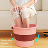 Medium 10L Folding Thickened Portable Plastic Bucket Outdoor Fishing Barrel Car Travel Wash Barrel(Light Green)