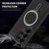 For Samsung Galaxy S23 Ultra 5G Silver Shield MagSafe Holder Shockproof Phone Case(Brown)