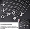 Women Fashion S925 Sterling Silver English Alphabet Pendant Necklace, Style:E