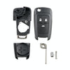 Opel 3 Button Flip Car Key Case Replacement Shell with Blade