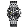 OCHSTIN 7252 Fashion Steel Strap Multifunctional Quartz Men Watch(Black)
