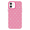 For iPhone 12 Skin Feeling Jelly TPU Hybrid PC Phone Case(Polka Dot Rose Red)