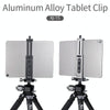 Xiletu Xj15 Live Broadcast Desktop Full Metal Tripod Mount Tablet Pc Phone Clamp With 1/4 Inch Screw Holes & Cold Shoe Base(Silver Grey)
