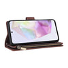 For Samsung Galaxy A26 5G Multifunctional Frosted Zipper Wallet Leather Phone Case(Coffee)