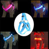 Double Sided LED Light Pet Harness Nylon Cat Dog Chest Strap Leash, Size:S(Blue)