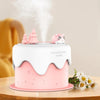 M328 Mini USB Plug-in Desktop Night Light Cartoon Cake Silent Spray Humidifier(Pink)